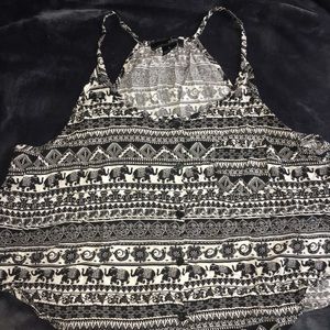 Black & White Elephant Tank🐘